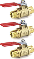 QWORK Ball Valve, 1/4" Male x Male NPT Thread Pipe Fitting Air Compressor Shut by QWORK