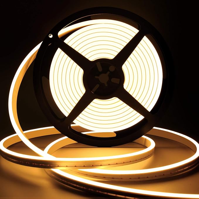 Lamomo LED Neon Lights, 12V Warm White Dimmable LED Strip Lights, 16.4ft/5m by Lamomo