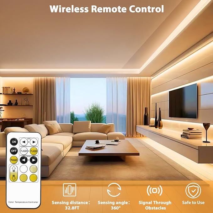 Lamomo LED Strip Lights, Tunable White Neon Rope Lights - Image 2