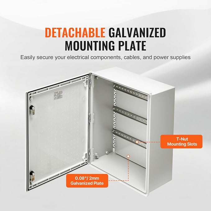 VEVOR Electrical Enclosure Box, 23.6''×19.7''×9.1'', Fiberglass Junction Box - Image 5