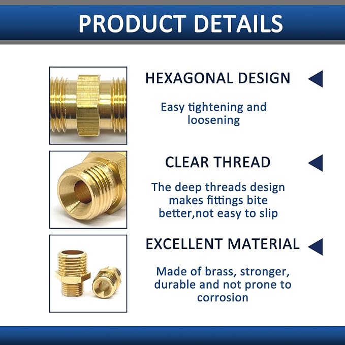 1 Pcs M16 x 1.5mm Male to G3/4in Male Adapter, Welding Hose Coupler Adapte - Image 3