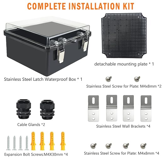 Electrical Junction Box, IP67 Waterproof Outdoor Box ABS Plastic Enclosure - Image 7