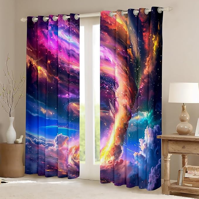 jejeloiu 3D Tornado Blackout Shades Window Treatments Natural Disaster Window - Image 2