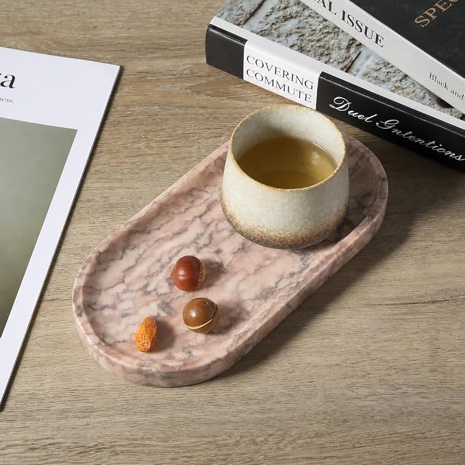 Natural Marble Decorative Tray Stone Plate, Catchall Tray - Image 3