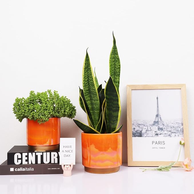 Gepege Ceramic Plant Pots for Indoor Plants, Planters - Image 4