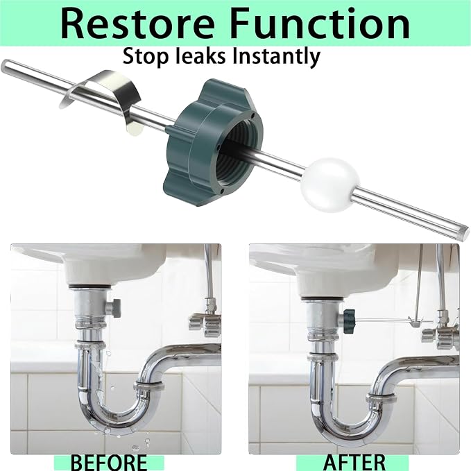 2 Pack Bathroom Sink Ball/Pivot Rod Sink Stopper Replacement Kits, Compatible - Image 4