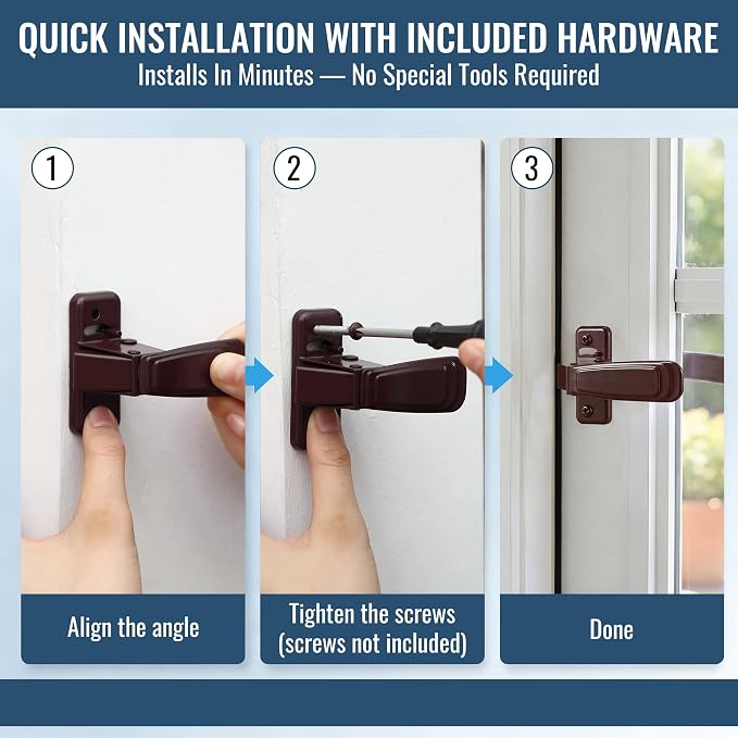 Screen Door Latch Replacement Kit | Replacement Door Handle Hardware, Easy - Image 3