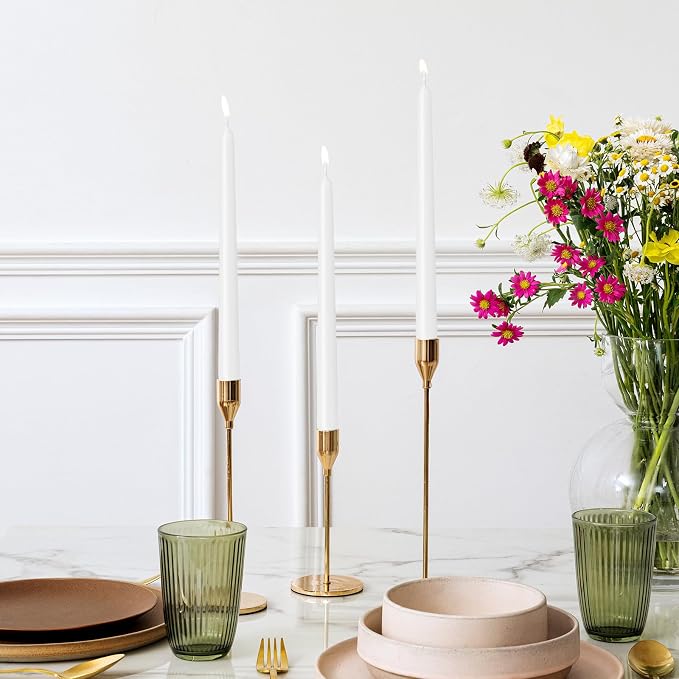 4 Pack White Taper Candles - Image 3