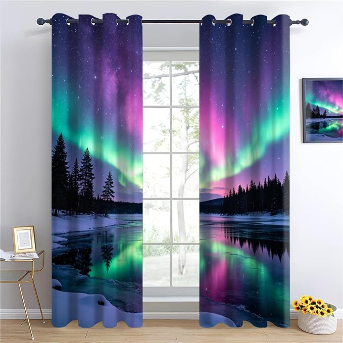 Aurora Ice Lake Curtains 2 Panels - Image 4
