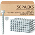 Tandefio 50 Pack 5/16" x 3" Concrete Screw Anchor Galvanized Large Diameter by Tandefio