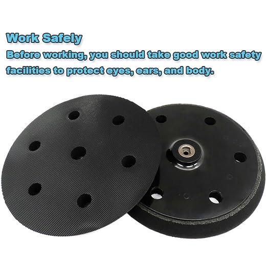 2 Pack 9 inch 6 Hole Hook and Loop Replacement Backing Pad - Image 5