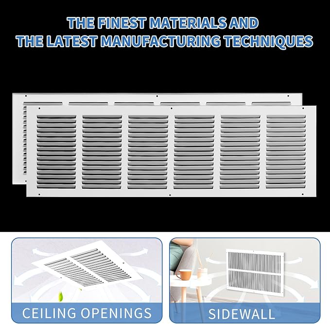 30 x 8 Return Air Grille, Air Return Vent Cover, AC Vent Cover, Cold Air Return - Image 6