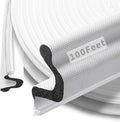 100 Feet Kerf Door Weather Stripping Door Seal, Long Reach V-Shaped Door Seal by SILIENTWERK