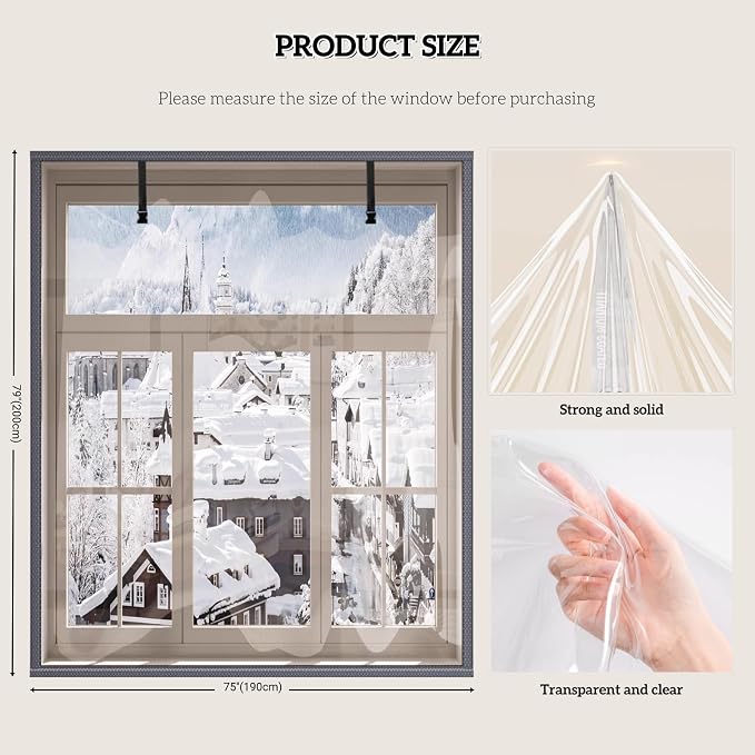 Window Insulation Kit for Winter 75''X79'' - Image 2