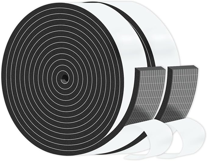 Weather Stripping Door Seal, High Density CR, 3/4 in x 1/8 in x 13Ft | Door by MIKONIYA