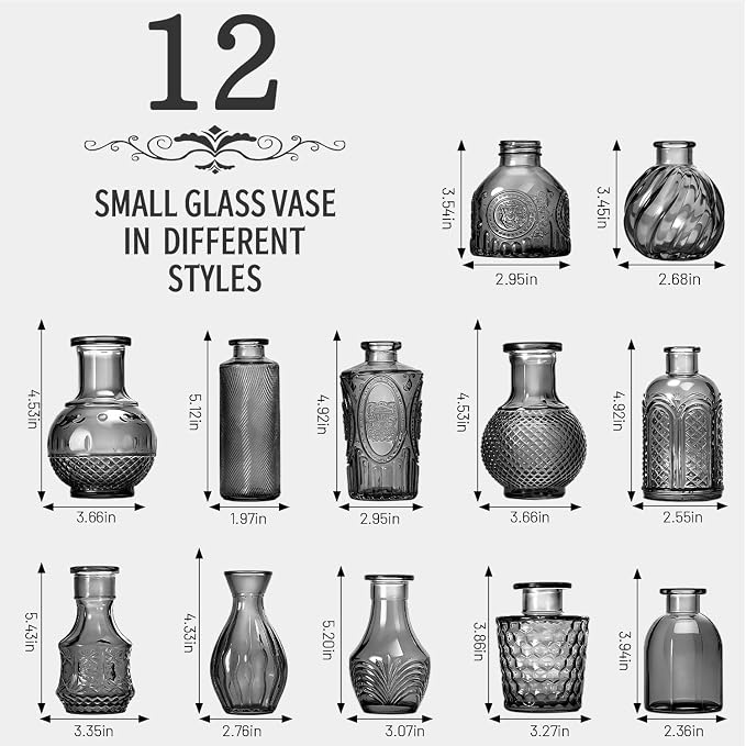 Mini Bud Vases As Wedding Centerpieces - Image 2