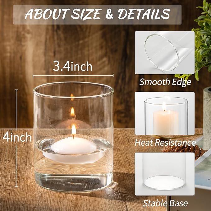 12pcs Glass Cylinder Vases for Centerpieces - Image 2