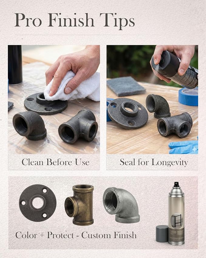 60 Pack 1/2 Inch Cast Iron Pipe Fittings - Image 8