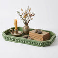 Hrastany Sage Green Wood Decorative Tray, Coffee Table Tray by Hrastany