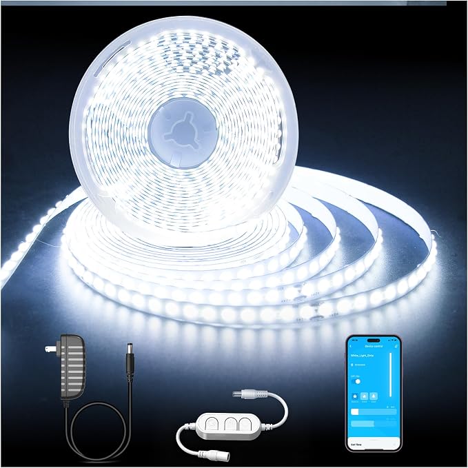 DAYBETTER 16.4FT Dimmable COB led Strip Light, High Brightness led Lights by DAYBETTER