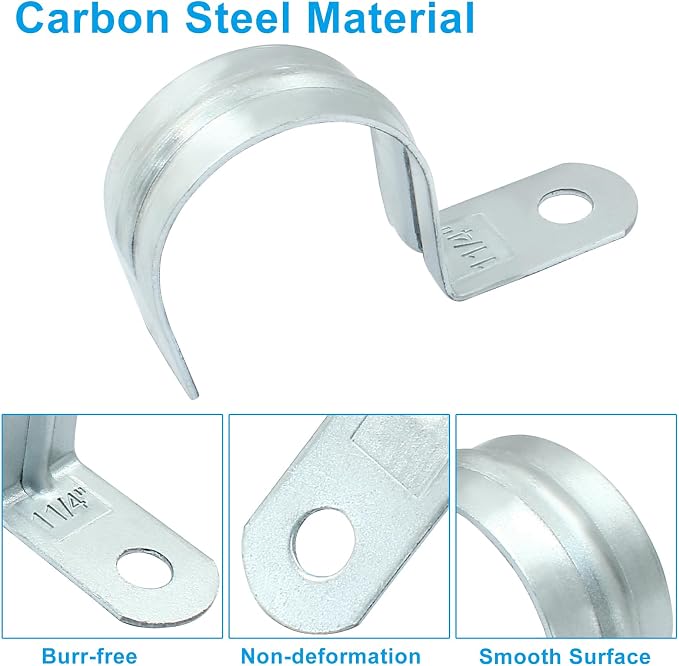 Biaungdo M40 Rigid Pipe Strap, 1-1/2 Inch, Zinc Plated Steel, Heavy Duty - Image 4