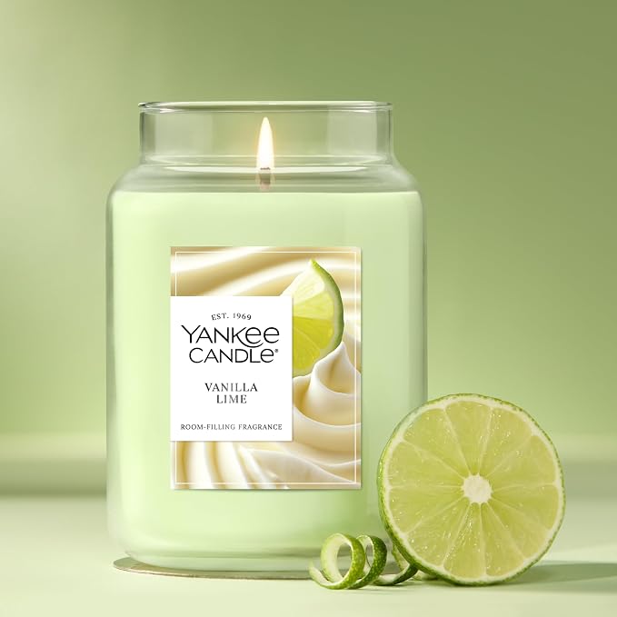 Yankee Candle Vanilla Lime Scented Candle, 22oz Large Jar - Image 4