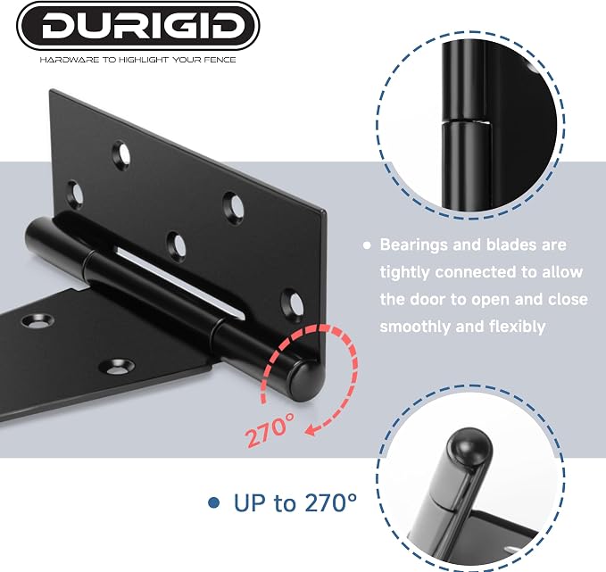 4 Pack 12 Inch T Hinge, Heavy Duty Hinges - Image 3