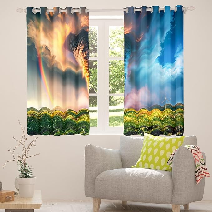 jejeloiu 3D Tornado Blackout Shades Window Treatments Natural Disaster Window - Image 4