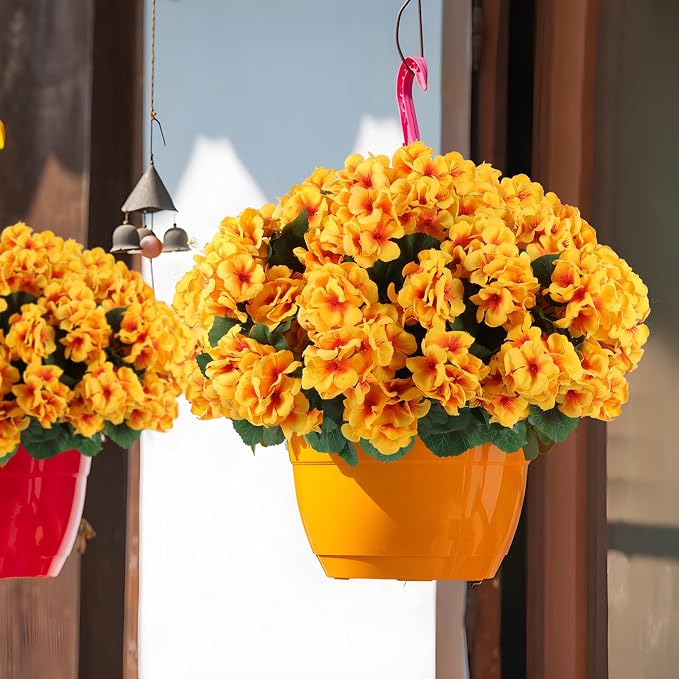 Hananona 12 Pcs Artificial Geranium Flowers - Image 5
