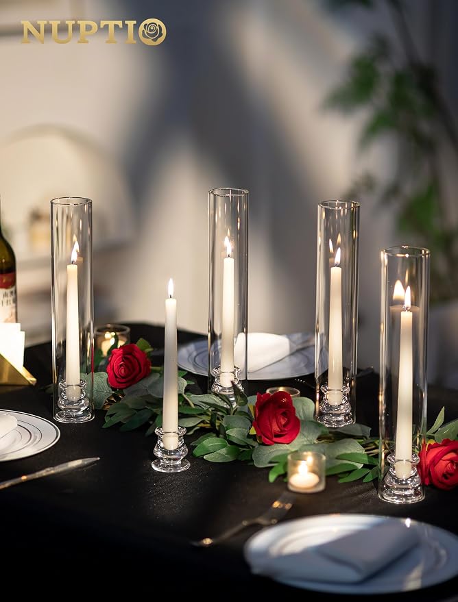 NUPTIO Hurricane Glass Candle Holders Bulk - Image 4