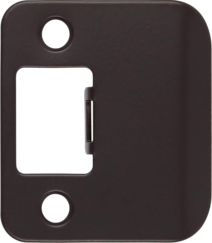 Round Corner Extended Lip Strike Plate, 2-1/4" x 1-1/2", Oil-Rubbed Bronze by StoneHarborHardware