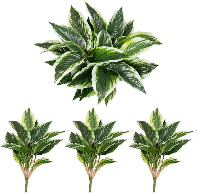 3PCS Artificial Hosta Plants Outdoor, Fake Hostas by Unknown