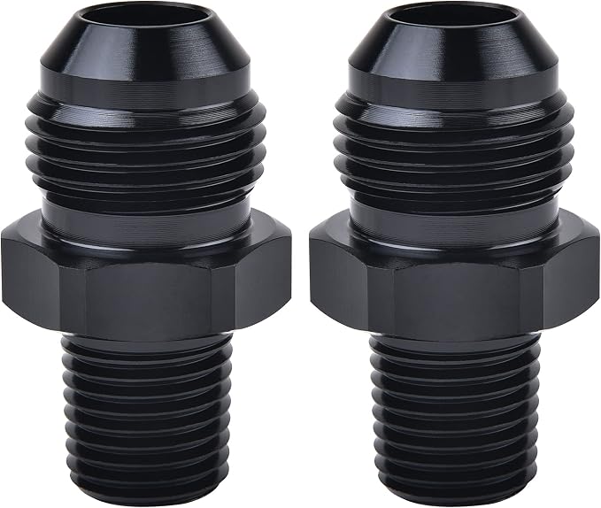 EVIL ENERGY 8AN Male Flare to 1/4" NPT Pipe Fitting Adapter Aluminum Straight by EVILENERGY
