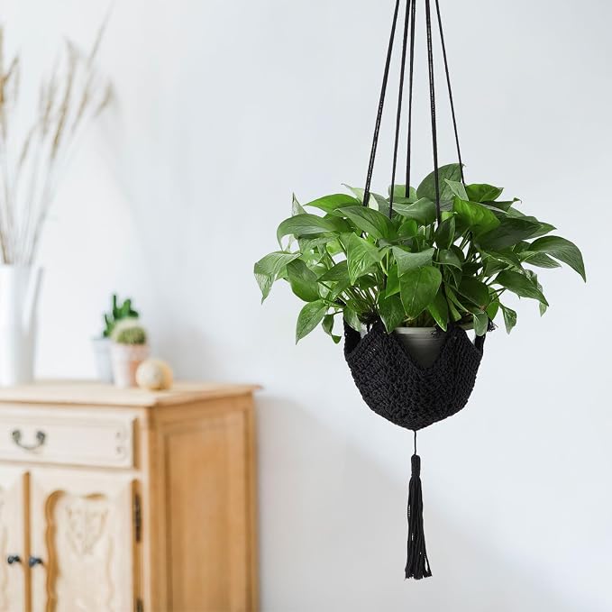 Shappy 1 Pack Boho Macrame Plant Hanger - Image 7