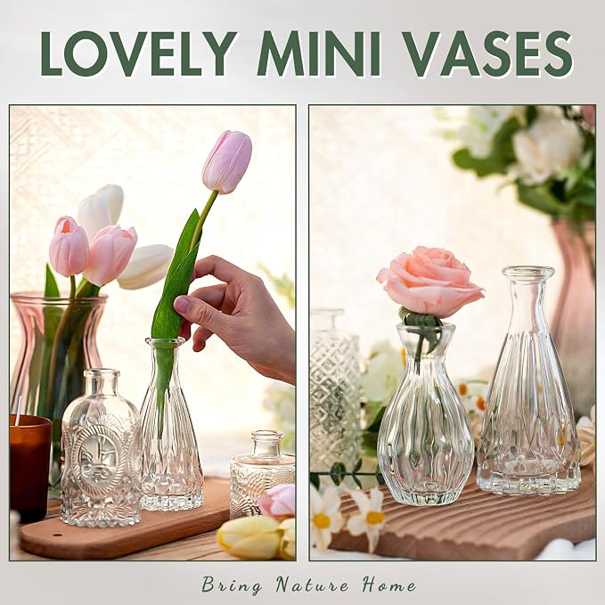 Arme Glass Bud vases in Bulk，Small Glass Flower Vase - Image 4