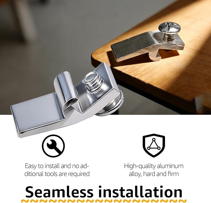 Storm Door Panel Clips, with Screws 5/16" Offset Aluminum Storm Window Clips - Image 5