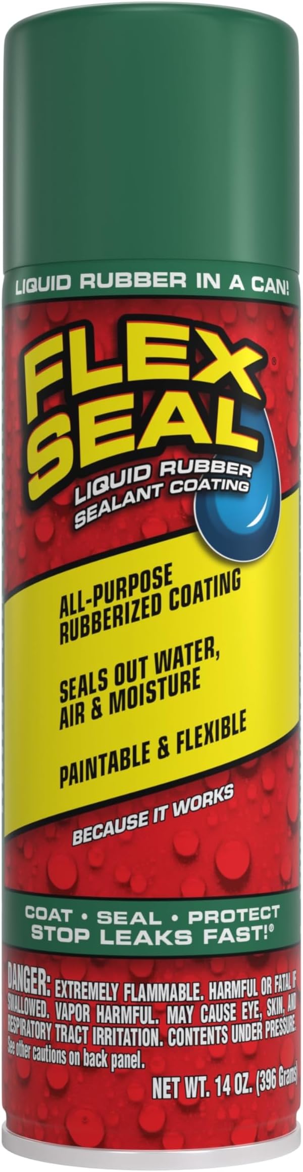 Flex Seal, 14 oz, Stop Leaks Instantly, Waterproof Rubber Spray On Sealant by FlexSealProducts