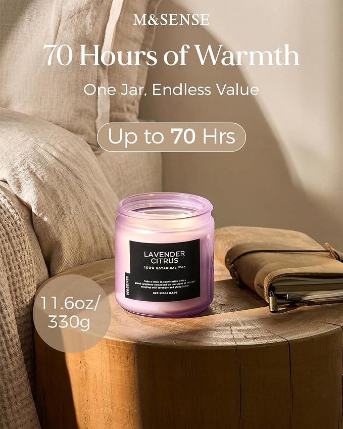 M&SENSE Lavender Citrus Scented Candles - Image 3