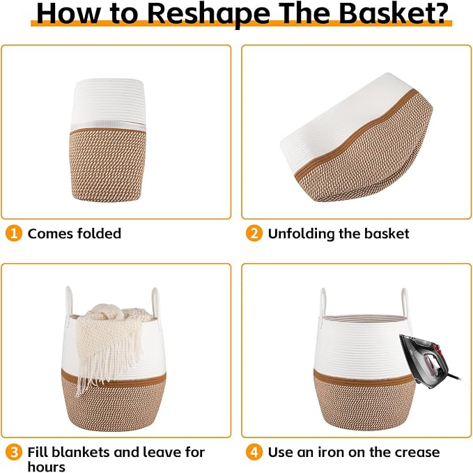 OIAHOMY 60L Blanket Basket - Image 7