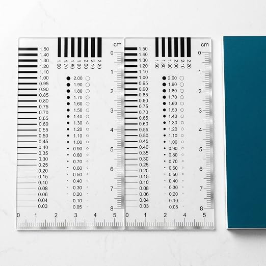 Lurrose Transparent Crack Width Gauge Spot Detection Ruler Pocket Size Ruler - Image 7