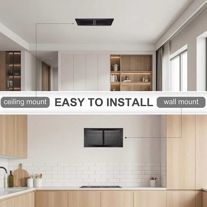 Black 3 Pack Ceiling Vent Cover - Image 5