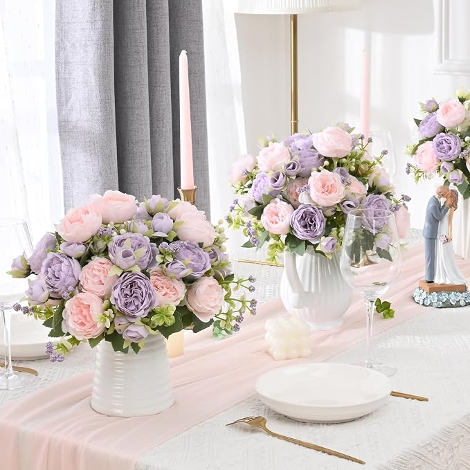 8 Packs Peonies Artificial Flowers - Image 3