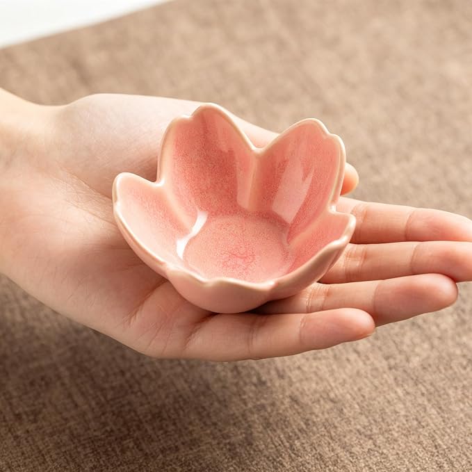Flower Ceramic Jewelry Dish, Floral Ring Holder Tray | Petite bowl keeps rings - Image 3