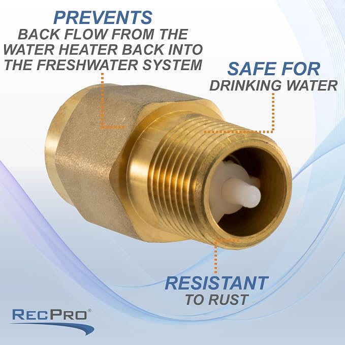 RecPro RV 1/2" Back Flow Preventer - Image 6