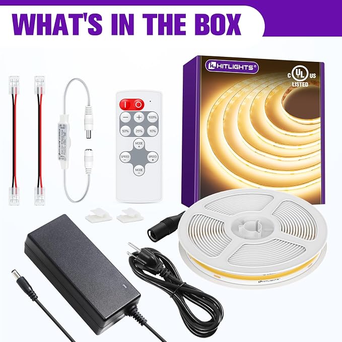 HitLights COB LED Strip Lights Kit Warm White 3000K - Image 7