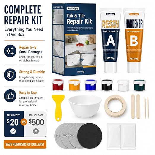 6-Color Tile Repair Kit for Porcelain Sink: DIY Fix - Image 6