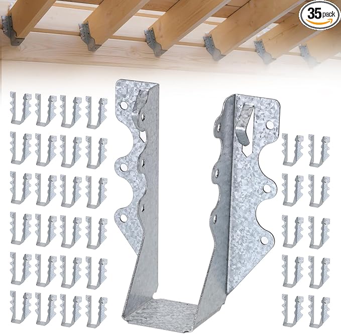 35 PCS 2x6 Steel Joist Hangers, 20 Gauge Galvanized Brackets by Unknown