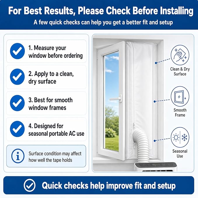 Portable AC Window Seal Kit for Casement & Crank Windows, 300CM/118" No-Drill - Image 8