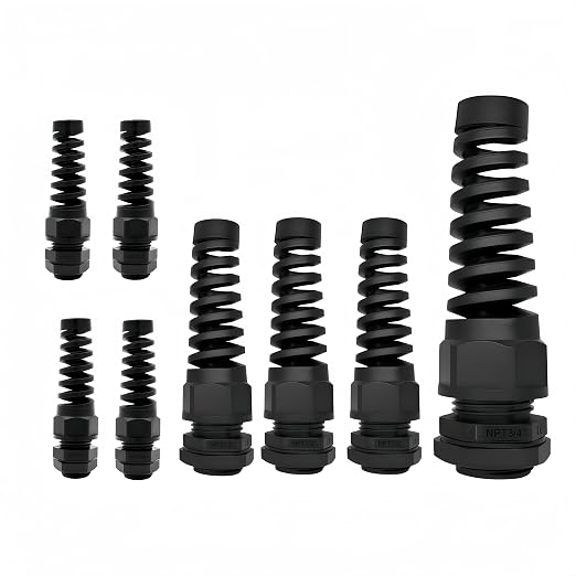8Pcs Cable Strain Relief Cord Connector NPT 1/4"、NPT 1/2"、NPT 3/4" Cable Gland by Unknown