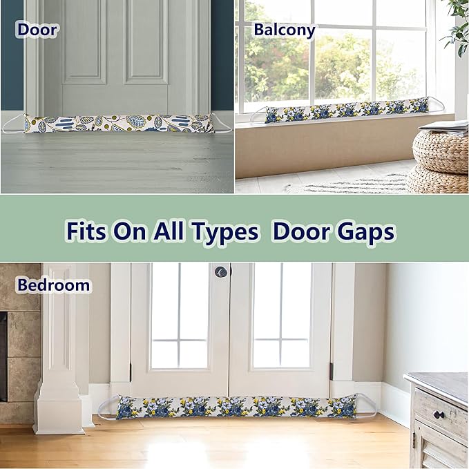 2 Pack 40 Inch 4 Inch Wide Under Door Blocker Door Draft Stopper, Bottom - Image 7